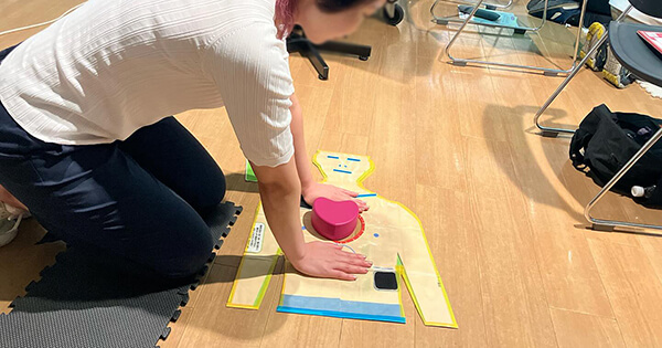 AEDを用いた救急救命講習の様子