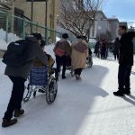 全身性ガイドヘルパー養成研修（路上の様子）